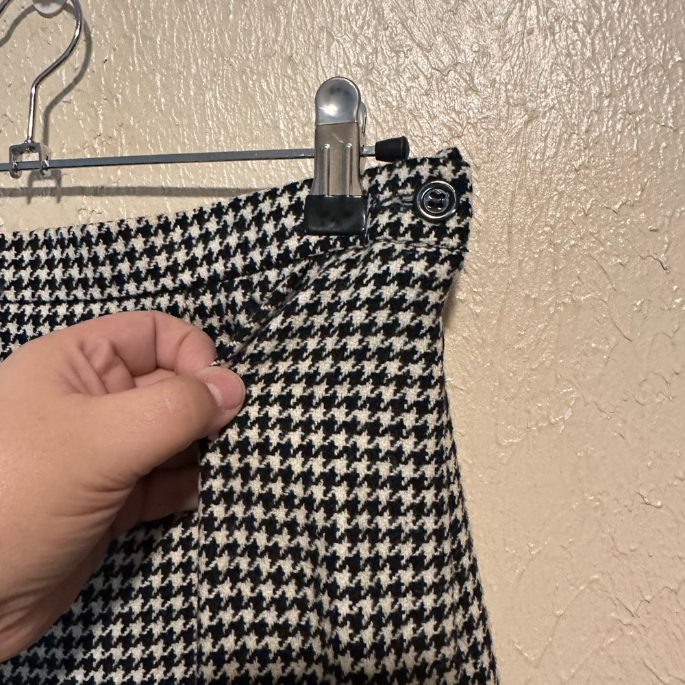 Vintage Rare Pierre Balmain‎ MIDI Houndstooth Wool Skirt Size 10 - Picture 6 of 11